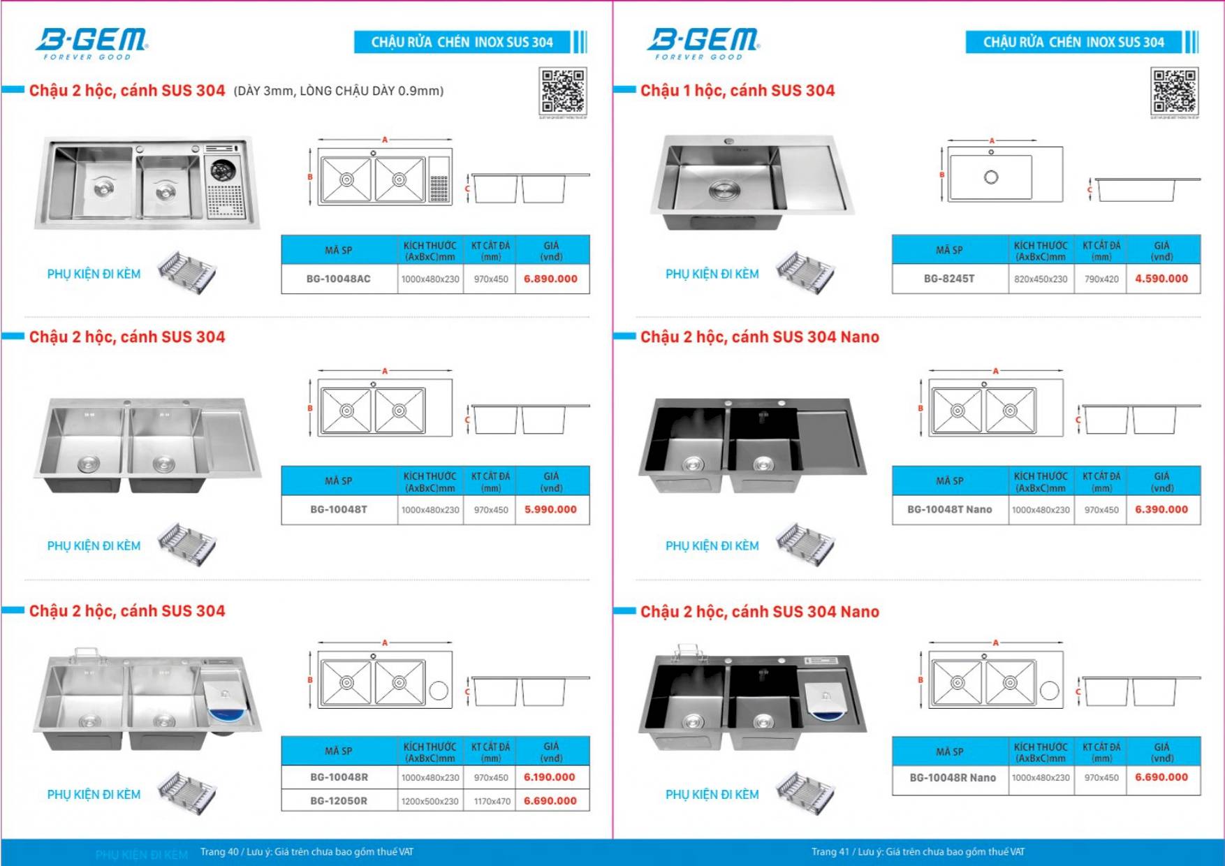 Thiết bị vệ sinh BGEM Catalogue và Bảng giá mới nhất  2024 /Page 21